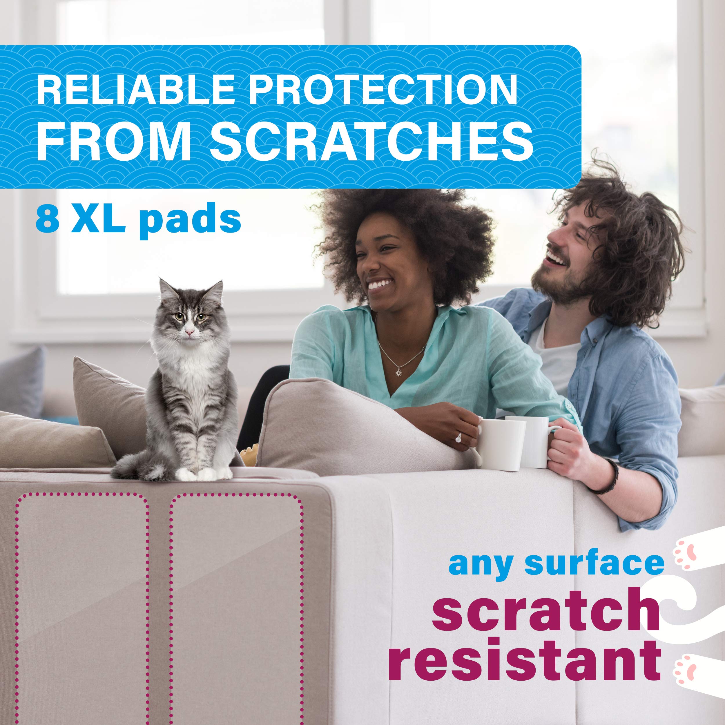 Cat Anti Scratch Furniture Protector - Couch Scratch Protector From Cats - Furniture Protection From Cat Scratching (10Xl)